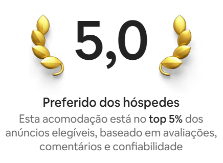 Preferido dos hóspedes - Top 5%